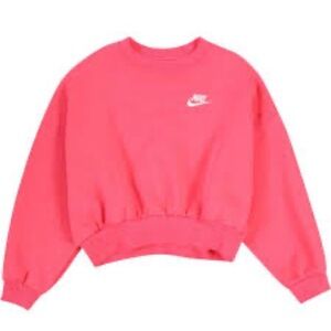 Nike Girls Sportwear Club Fleece Vibrant Pink Crew Neck